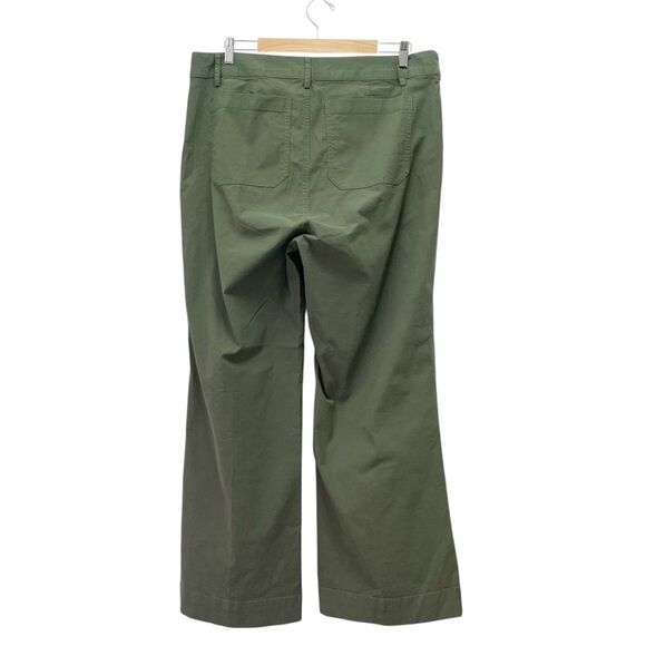 NWT J. Crew Lizzie Wide Leg Pants Size 34 (18) Pine Green High Rise Patch Pocket - Picture 3 of 12